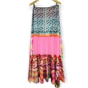 NWOT IPNG Boho Gypsy Whimsical Mixed Print Flowy Fairy Tale Maxi Skirt Size M/L